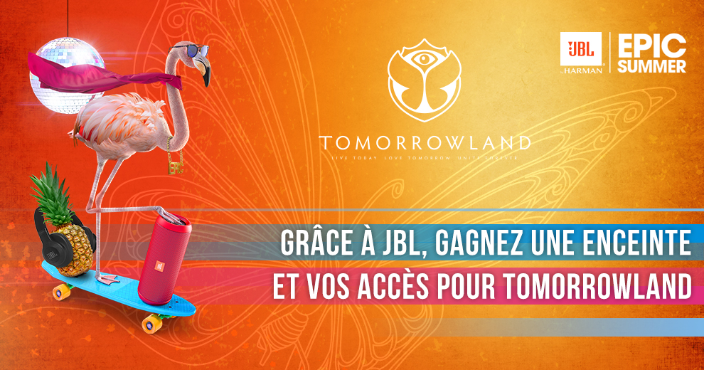 Gagnez un haut-parleur JBL Bluetooth Charge 3 et vos duo tickets pour Tomorrowland !